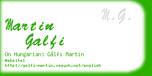 martin galfi business card